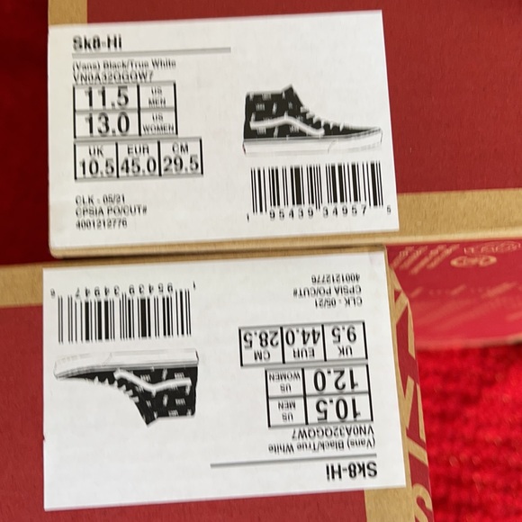 Vans Sk8-Hi Vans Black/True White MENS - Picture 14 of 16